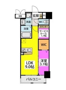 ラフィーネ箱崎駅前【2階】の間取り