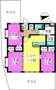 Mハウス【105号室】の間取り