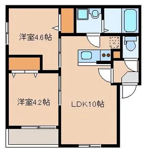 Emi's三苫【201号室】の間取り