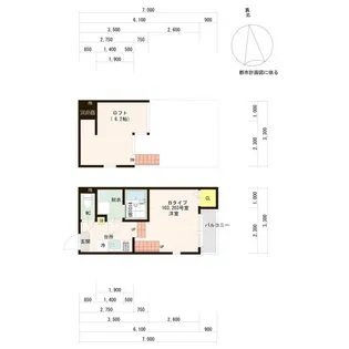 サンソレイユ【2階】の間取り
