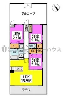 MM−7【105号室】の間取り