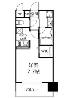 エンクレストベイ天神東Ⅱ【4階】の間取り