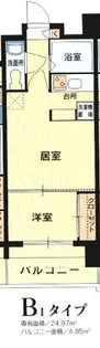 エステートモアシャトー薬院【607号室】の間取り