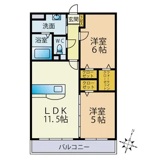 カーサパルチェ【302号室】の間取り