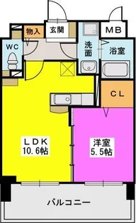 エスペラージュ那の川【2階】の間取り