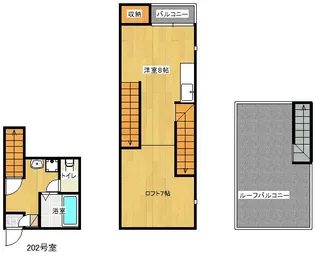 MAISONETIC GENKAI Ⅱ【202号室】の間取り