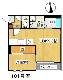 Grandtic エルドラード高宮【101号室】の間取り