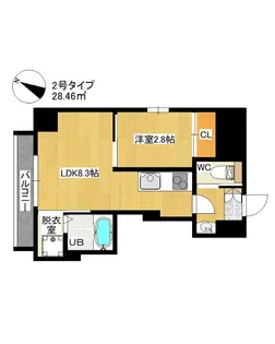 ADORE(アドレ) 六本松【602号室】の間取り