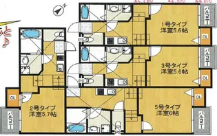 クレオ千早南参番館【1階】の間取り