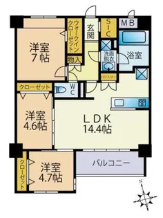 マークステラ高取【2階】の間取り