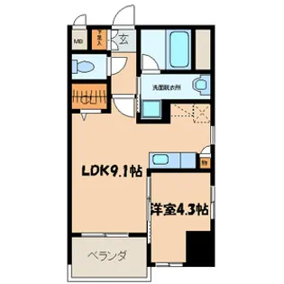 アイコリーネ城南【10階】の間取り