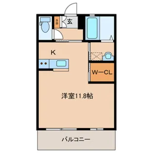 シャーメゾン西新【2階】の間取り