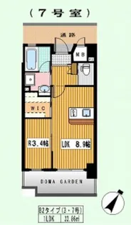 ロイヤルライン周船寺【6階】の間取り