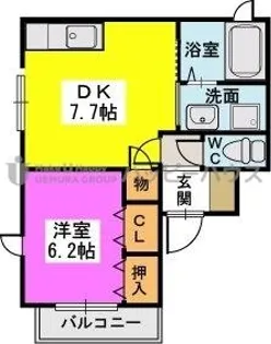 アベニュー博多南【201号室】の間取り