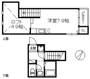 ピコロ九産大Ⅰ【203号室】の間取り