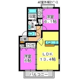 グレイスエーリ【2階】の間取り