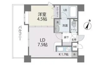 アクタス天神Ⅲ【2階】の間取り