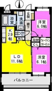 エターナルK【6階】の間取り