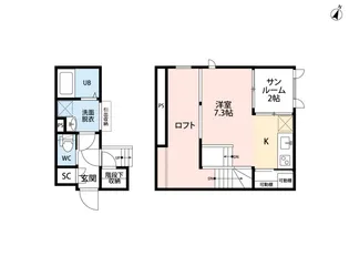 CB城南ソアレ【1階】の間取り