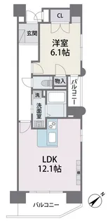 アビターレ駅南【6階】の間取り