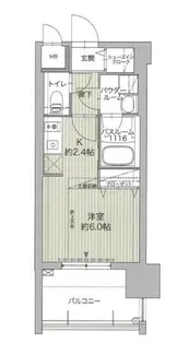 グランフォーレ博多ウォーターフロント【4階】の間取り