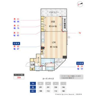 ティファーナ高宮【9階】の間取り