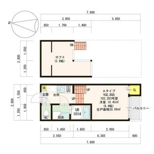 サンライズ片江 【2階】の間取り