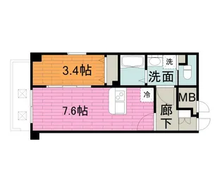 アヴァンティ銀天町【4階】の間取り