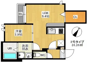 Grandtic ラフィエ【102号室】の間取り