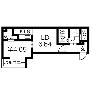 エレガンテブリッサ姪浜駅南【203号室】の間取り