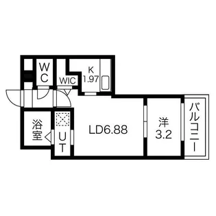 エレガンテブリッサ姪浜駅南【2階】の間取り