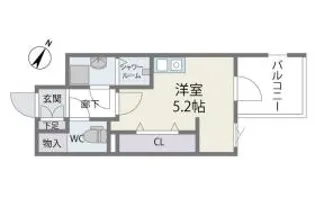 MODERN PALAZZO 天神南Ⅱ【3階】の間取り