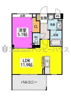 LIBERTY XIII【207号室】の間取り