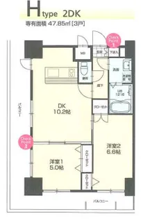 No72 HABOR EAST TOWER【19階】の間取り