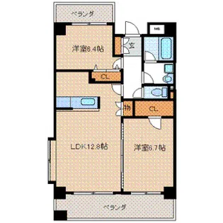 ルミエール大河【4階】の間取り