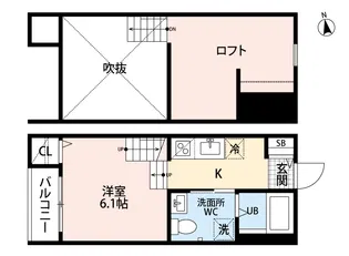 ゴールドパレス箱崎駅前【1階】の間取り