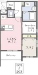 ロイズ土井南【303号室】の間取り