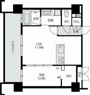 ラフィーネ博多南【7階】の間取り