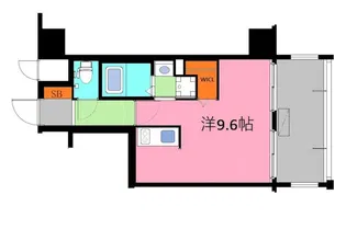 ニューガイアリルーム平尾駅前No24【502号室】の間取り