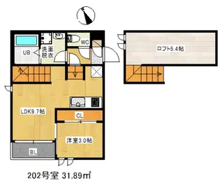 GRANDTIC L 二日市【2階】の間取り