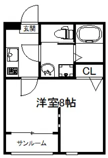 grandir別府【2階】の間取り