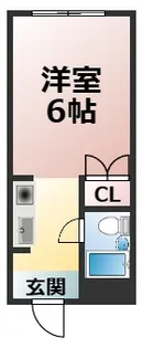 ニュースカイマンション【4階】の間取り