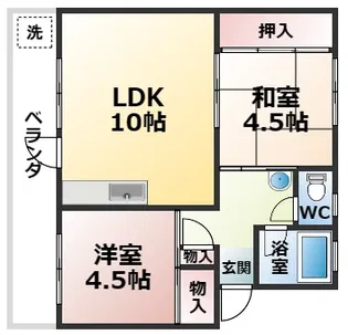 オアシス天領【4階】の間取り