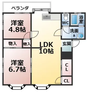 成田ハイム【2階】の間取り