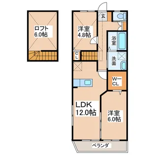パラッツォ白川【2階】の間取り
