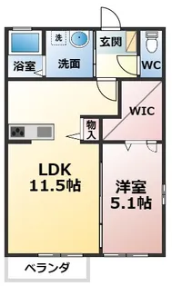 シャルマンドミールⅡ【1階】の間取り
