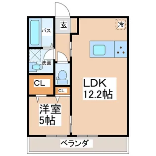 ルアナテラス【102号室】の間取り