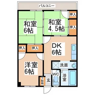瀬高ビル【505号室】の間取り