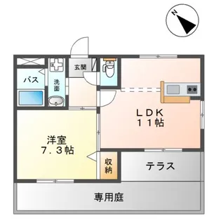 アクアマリン【1階】の間取り