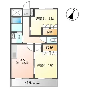 フィオーレツカサⅡ【1階】の間取り
